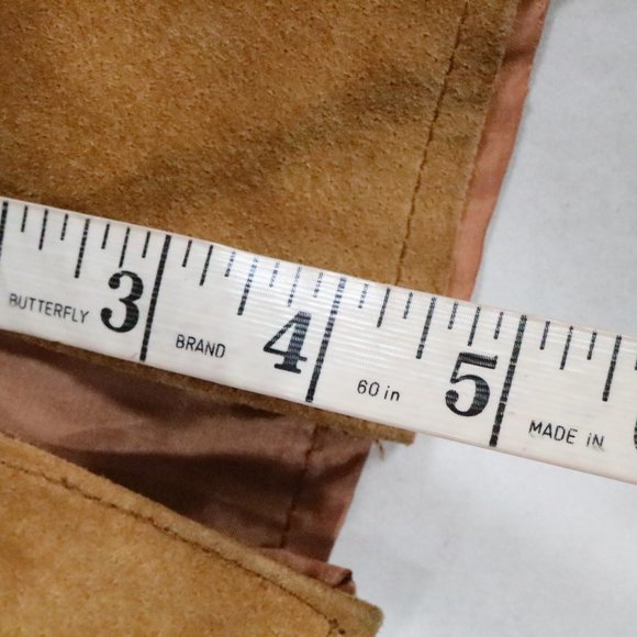 VTG CEDARS Genuine Palomino Leather Skirt Sz 14 - Picture 12 of 16